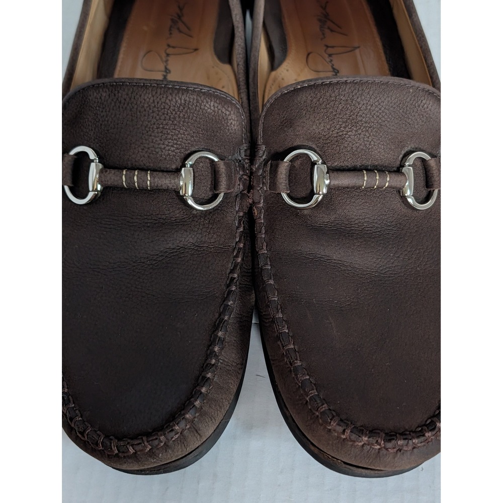 Martin Dingman Men's Brown Leather Bit Loafers Moccasins Size 11.5M